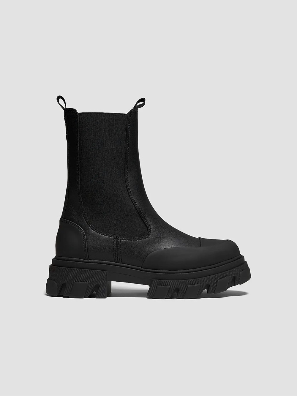 Ganni Logo Leather Chelsea Boots - Picture 5 of 12